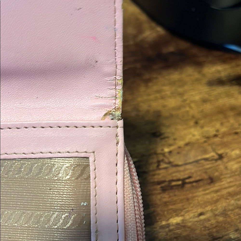 Vintage Prada Milano Pink Leather Crocodile Embossed BiFold Long Wallet Italy - Picture 13 of 16